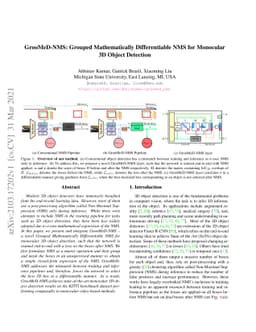 GrooMeD-NMS: Grouped Mathematically Differentiable NMS for Monocular 3D
  Object Detection