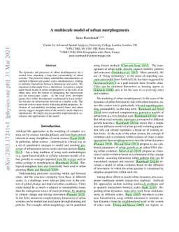 A multiscale model of urban morphogenesis