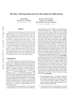 Bit-Mixer: Mixed-precision networks with runtime bit-width selection