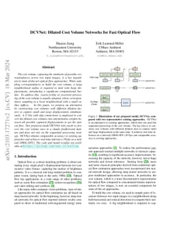 DCVNet: Dilated Cost Volume Networks for Fast Optical Flow