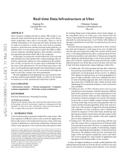 Real-time Data Infrastructure at Uber