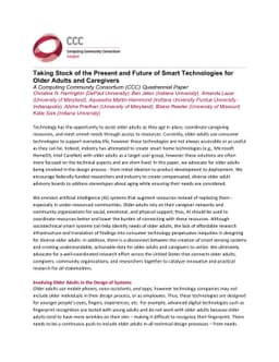 Taking Stock of the Present and Future of Smart Technologies for Older
  Adults and Caregivers