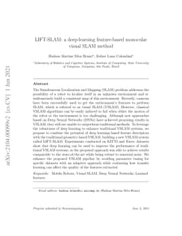 LIFT-SLAM: a deep-learning feature-based monocular visual SLAM method