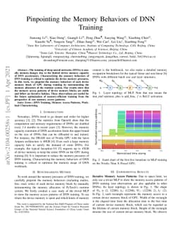 Pinpointing the Memory Behaviors of DNN Training
