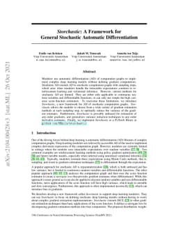 Storchastic: A Framework for General Stochastic Automatic
  Differentiation