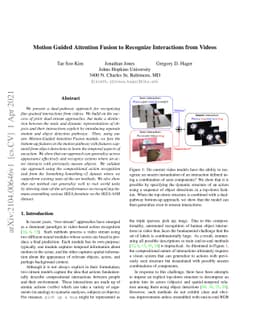Motion Guided Attention Fusion to Recognize Interactions from Videos