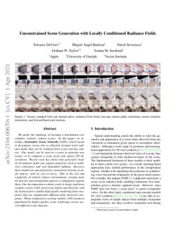 Unconstrained Scene Generation with Locally Conditioned Radiance Fields