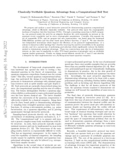 Classically-Verifiable Quantum Advantage from a Computational Bell Test