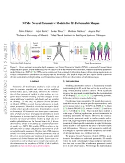 NPMs: Neural Parametric Models for 3D Deformable Shapes