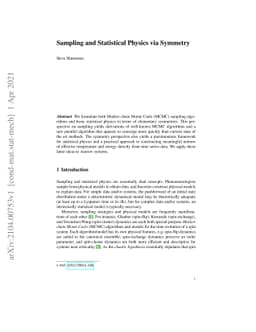 Sampling and statistical physics via symmetry