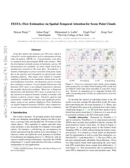 FESTA: Flow Estimation via Spatial-Temporal Attention for Scene Point
  Clouds