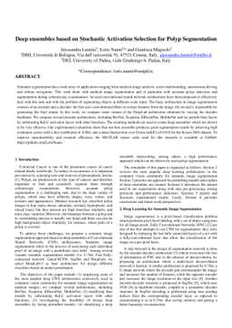 Deep ensembles based on Stochastic Activation Selection for Polyp
  Segmentation