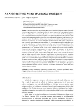 An active inference model of collective intelligence