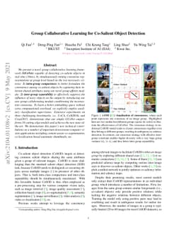 Group Collaborative Learning for Co-Salient Object Detection
