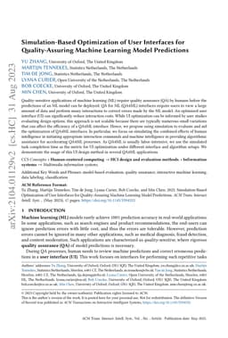 Simulation-Based Optimization of User Interfaces for Quality-Assuring
  Machine Learning Model Predictions