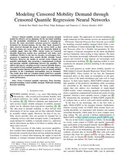 Modeling Censored Mobility Demand through Quantile Regression Neural
  Networks