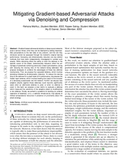 Mitigating Gradient-based Adversarial Attacks via Denoising and
  Compression