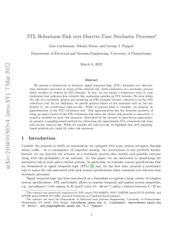STL Robustness Risk over Discrete-Time Stochastic Processes
