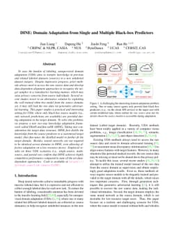 DINE: Domain Adaptation from Single and Multiple Black-box Predictors