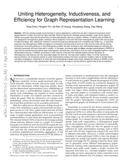 Uniting Heterogeneity, Inductiveness, and Efficiency for Graph
  Representation Learning