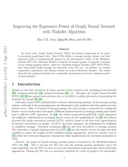 Improving the Expressive Power of Graph Neural Network with Tinhofer
  Algorithm