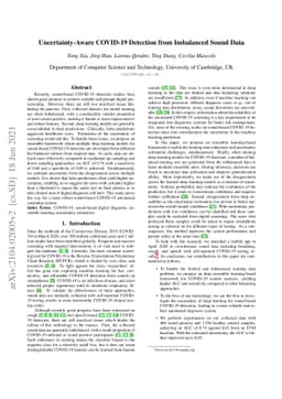 Uncertainty-Aware COVID-19 Detection from Imbalanced Sound Data