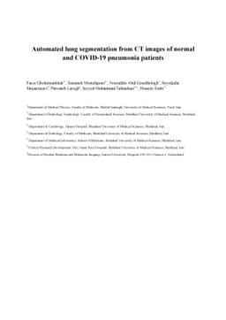 Automated lung segmentation from CT images of normal and COVID-19
  pneumonia patients