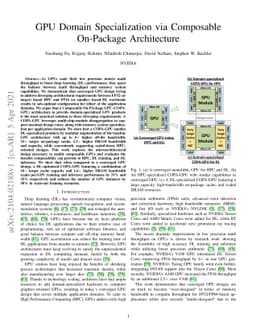 GPU Domain Specialization via Composable On-Package Architecture