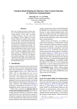 Attention Head Masking for Inference Time Content Selection in
  Abstractive Summarization