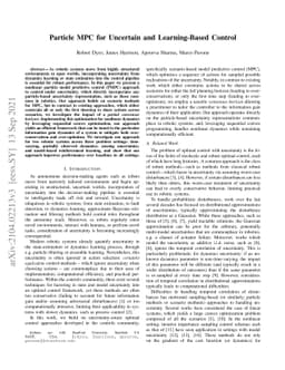 Particle MPC for Uncertain and Learning-Based Control