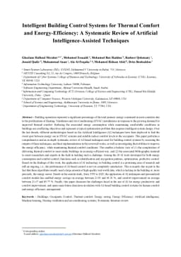 Intelligent Building Control Systems for Thermal Comfort and
  Energy-Efficiency: A Systematic Review of Artificial Intelligence-Assisted
  Techniques