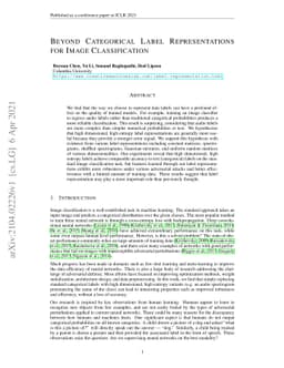 Beyond Categorical Label Representations for Image Classification