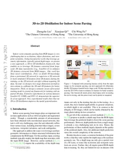 3D-to-2D Distillation for Indoor Scene Parsing