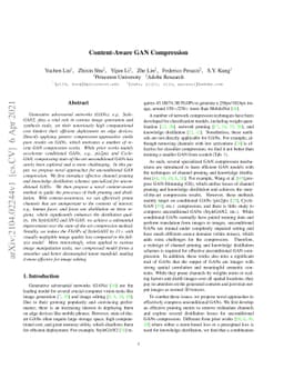 Content-Aware GAN Compression