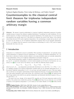 Counterexamples to the classical central limit theorem for triplewise
  independent random variables having a common arbitrary margin