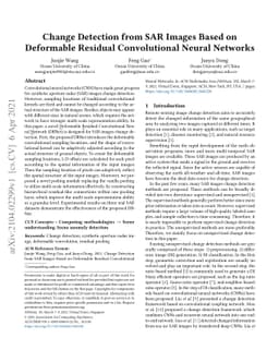 Change Detection from SAR Images Based on Deformable Residual
  Convolutional Neural Networks