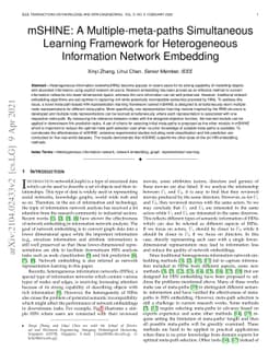 mSHINE: A Multiple-meta-paths Simultaneous Learning Framework for
  Heterogeneous Information Network Embedding