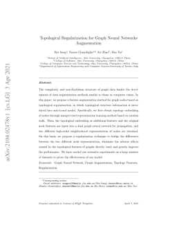 Topological Regularization for Graph Neural Networks Augmentation