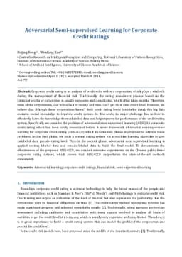 Adversarial Semi-supervised Learning for Corporate Credit Ratings