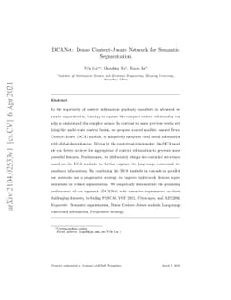 DCANet: Dense Context-Aware Network for Semantic Segmentation