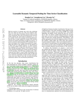 Learnable Dynamic Temporal Pooling for Time Series Classification