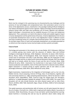 Future of work: ethics