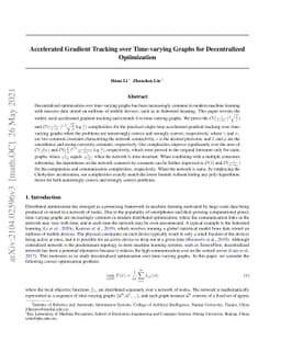Accelerated Gradient Tracking over Time-varying Graphs for Decentralized
  Optimization