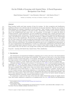 On the Pitfalls of Learning with Limited Data: A Facial Expression
  Recognition Case Study