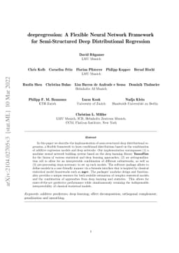 deepregression: a Flexible Neural Network Framework for Semi-Structured
  Deep Distributional Regression