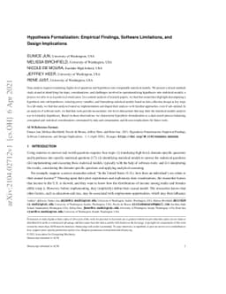 Hypothesis Formalization: Empirical Findings, Software Limitations, and
  Design Implications