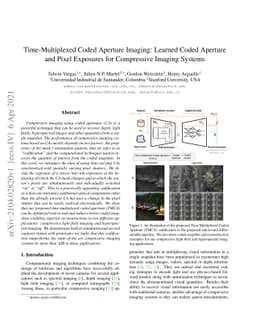 Time-Multiplexed Coded Aperture Imaging: Learned Coded Aperture and
  Pixel Exposures for Compressive Imaging Systems