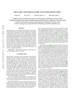 Soft-Label Anonymous Gastric X-ray Image Distillation