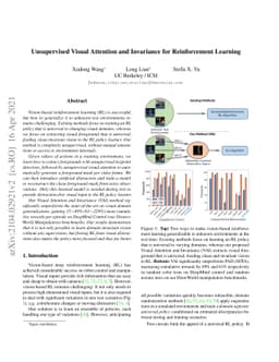 Unsupervised Visual Attention and Invariance for Reinforcement Learning
