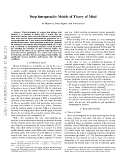 Deep Interpretable Models of Theory of Mind